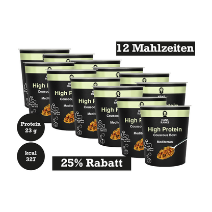 12 x Mediterran High Protein Couscous Bowls (Für Vorbesteller!)