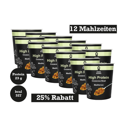 12 x Mediterran High Protein Couscous Bowls (Für Vorbesteller!)